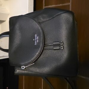 Kate Spade Black Leather Backpack